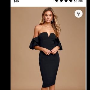 Black off the shoulder dress